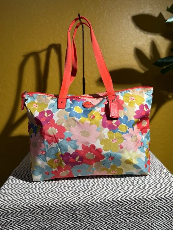 Coach 3pc Getaway Floral Travel Set Weekender Pouch & Crossbody - Picture 5 of 16